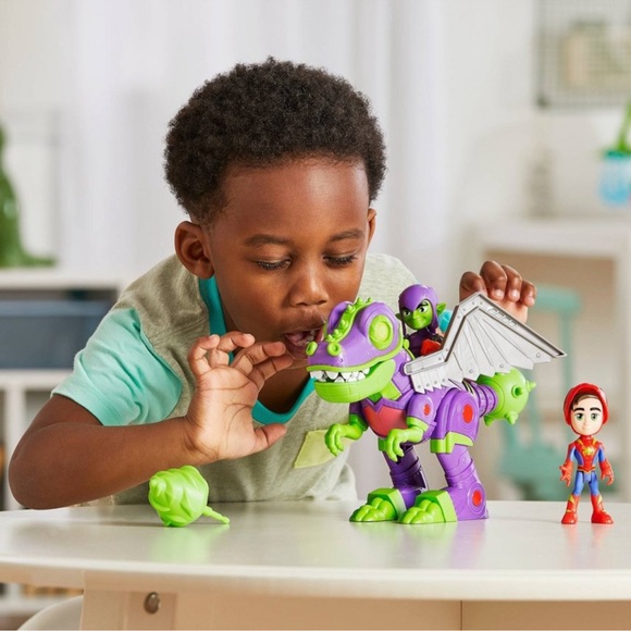 Marvel Spidey and His Amazing Friends Dino-Webs Goblinsaurus Mech Pack. - Picture 5 of 9